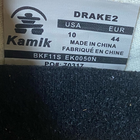 KAMIK DRAKE 2 BROWN WATERPROOF LEATHER & RUBBER LOW BOAT RAIN SHOES 10 medium - Picture 5 of 5